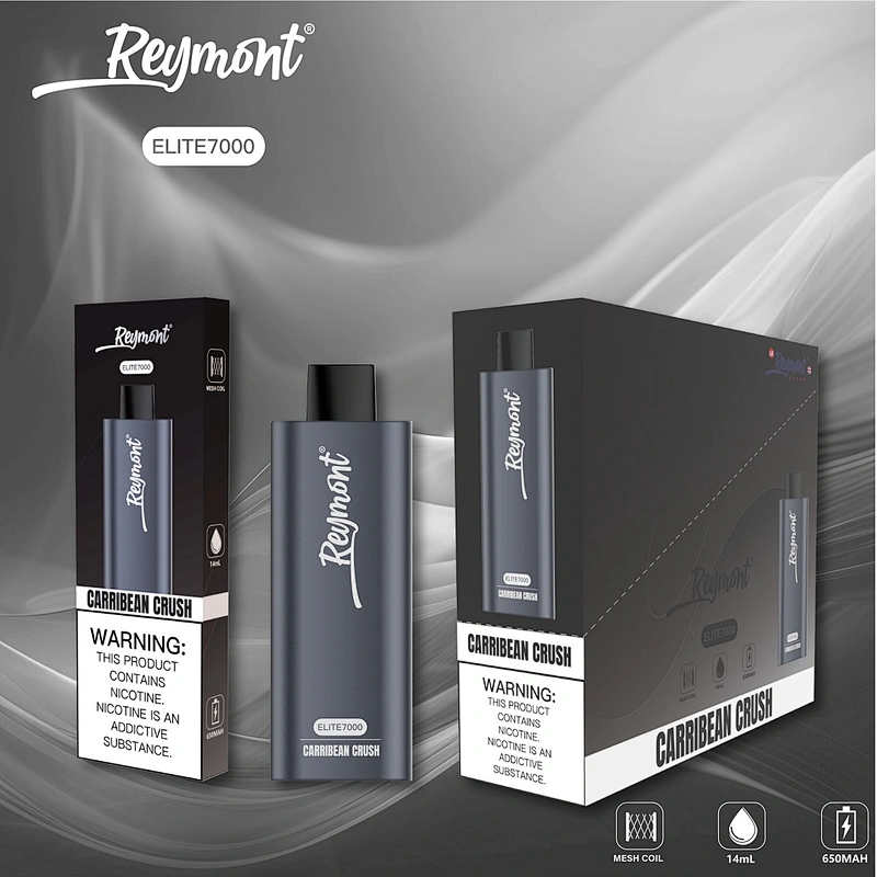 Reymont Elite 7000 Puffs Wonderfull Flavour Mesh Coil Until Last Puff Love  the Power Love the Price Disposable Vape Pen Electronic Cigarette