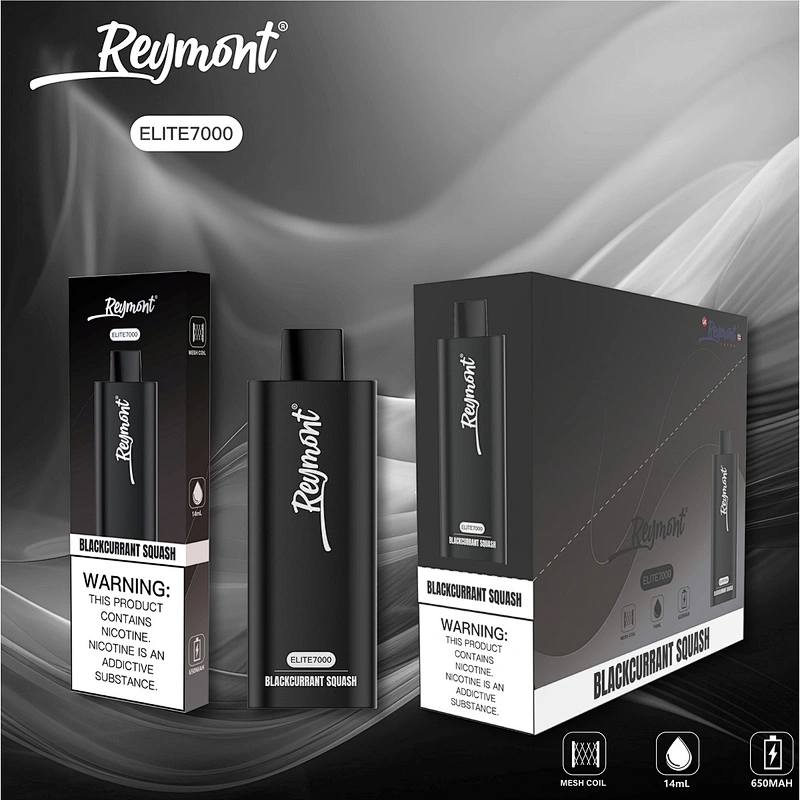 Reymont Elite 7000 Puffs Wonderfull Flavour Mesh Coil Until Last Puff Love the Power Love the Price Disposable Vape Pen Electronic Cigarette